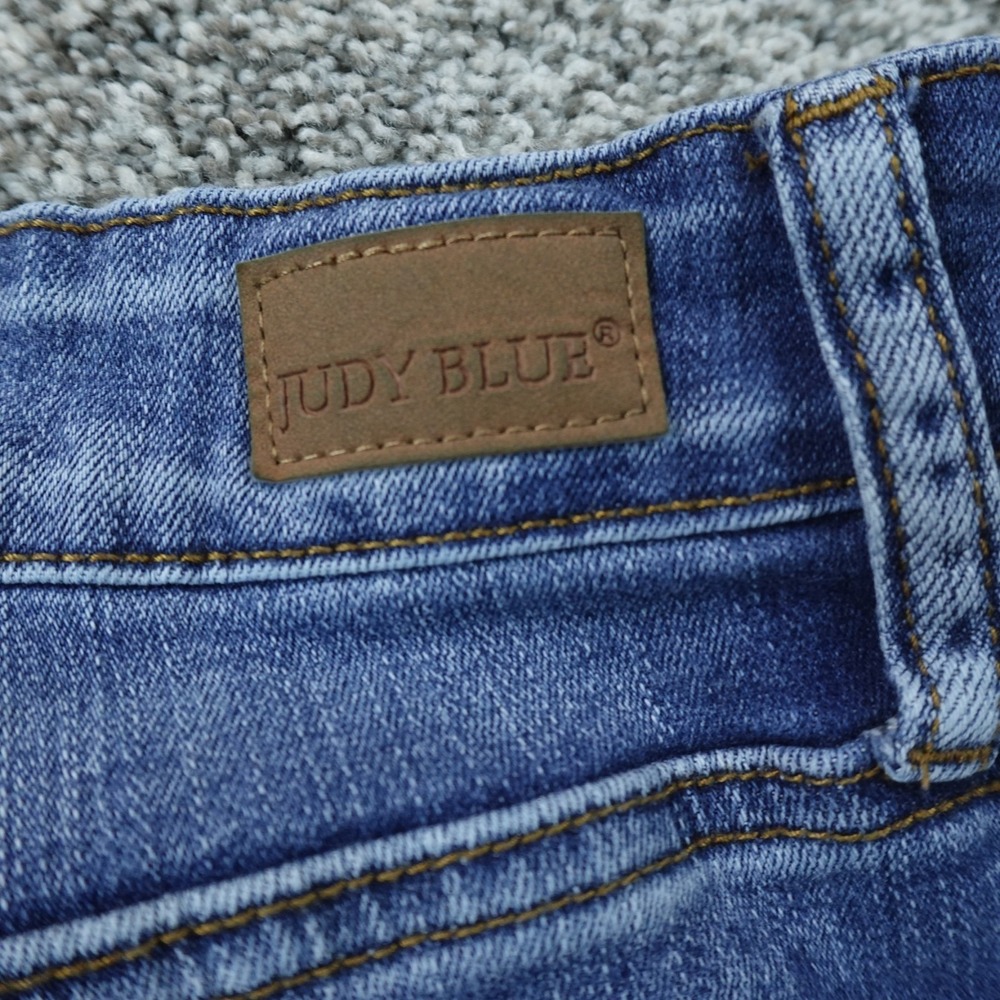 Judy Blue Jeans Womens 14W Dark Denim Pants Relaxed High Rise Preppy Stretch - Picture 11 of 12